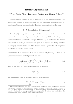 Internet Appendix for “Free Cash Flow, Issuance Costs, and Stock