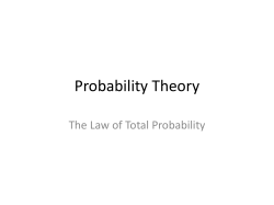Probability Theory - Jonathan Livengood