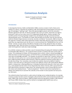 Consensus Analysis