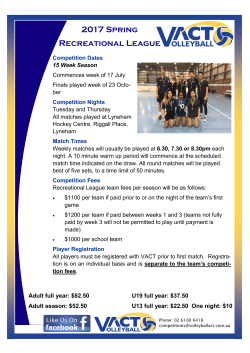 2017 Spring Recreational League