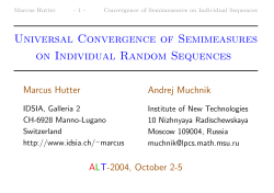 Universal Convergence of Semimeasures on Individual Random
