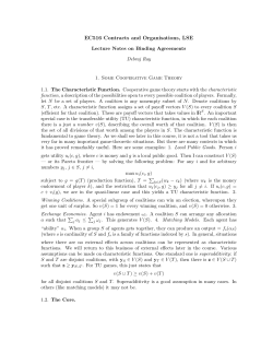 EC516 Contracts and Organisations, LSE