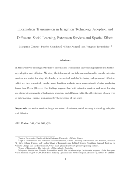 Information Transmission in Irrigation Technology Adoption and