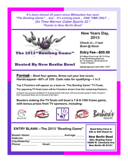 The 2013 “Bowling Game” New Years Day