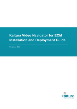 Kaltura Video Navigator for ECM
