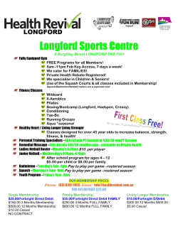 Longford Sports Centre - Northern Midlands Council