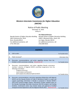wiche-agenda 12-15-14 - State of Nevada WICHE