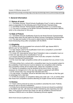 Competition Rules P - British Schools Orienteering Association