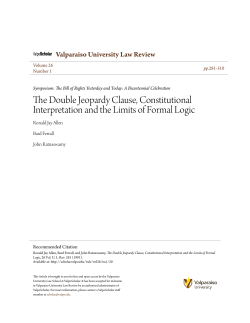 The Double Jeopardy Clause, Constitutional