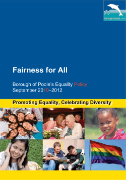 Fairness for All Borough of Poole Equity Policy