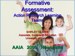 Formative Assessment: Action Research Learning Teams