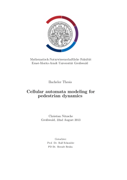 Cellular automata modeling for pedestrian dynamics