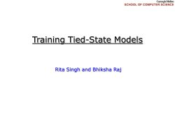 Context dependent (triphone) tied state models