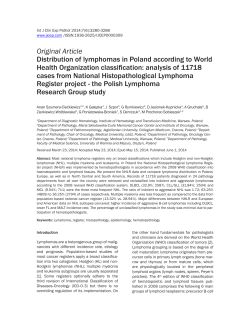 Distribution of lymphomas in Poland according to World Health