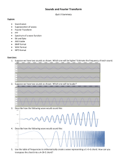 Sounds and Fourier Transform