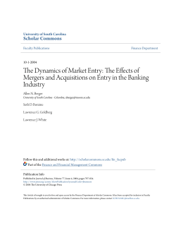 The Dynamics of Market Entry: The Effects of