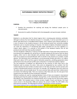 Module 1: How to make Biodiesel? Part 3: Analysis of the Biodiesel