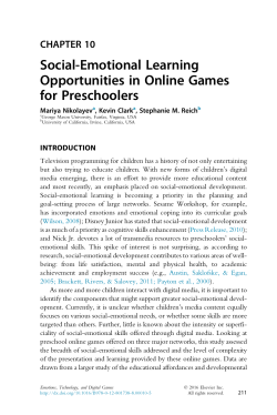 Chapter 10 - Social-Emotional Learning Opportunities in Online