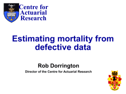 Centre for Actuarial Research National vs sub
