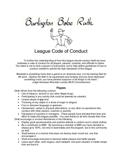 League Code of Conduct