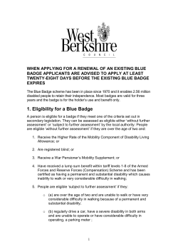Blue Badge Improvement Service