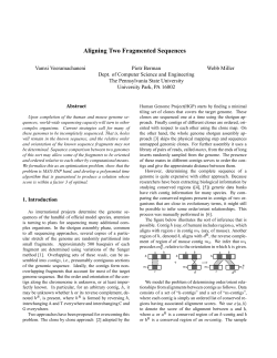Aligning Two Fragmented Sequences