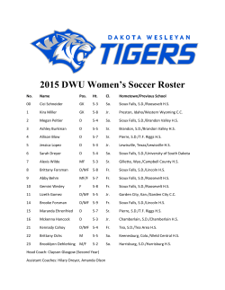 2015 DWU Women`s Soccer Roster