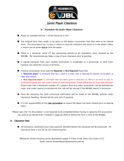 Junior Player Clearance