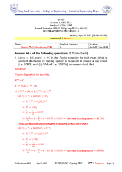 IE 341 Human Factors Engineering