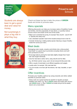 SCH-priced-to-sell - Healthy Eating Advisory Service