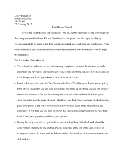 First Days of School