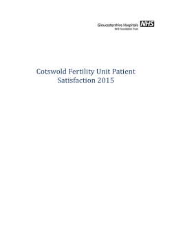 latest patient survey - Cotswold Fertility Unit