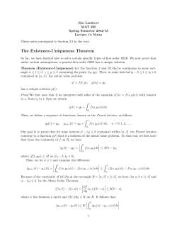 The Existence-Uniqueness Theorem