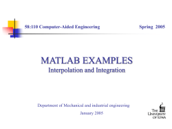 Introduction to MATLAB