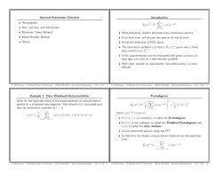 Example 1: Data Windowed Autocorrelation Solve for the expected