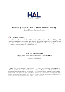 Efficiently Depth-First Minimal Pattern Mining