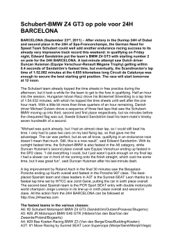 Schubert-BMW Z4 GT3 op pole voor 24H BARCELONA