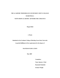 The academic performance of Division I men`s college basketball