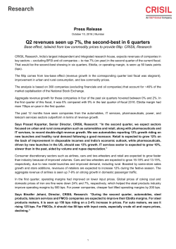 Q2 revenues seen up 7%, the second-best in 6 quarters