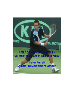 ATTRACTING NEW PLAYERS – “So What Is So