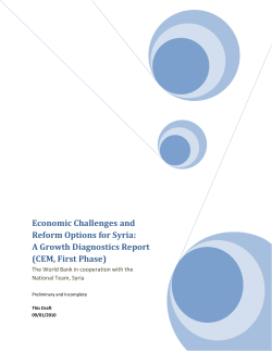 conomic Challenges and Reform Options for Syria: A