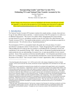 NTA and Gender Preliminary Research Plan