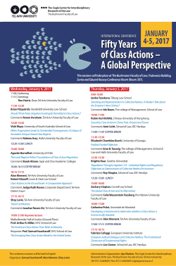 Fifty Years of Class Actions – A Global Perspective