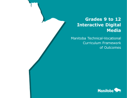 Grades 9 to 12 Interactive Digital Media