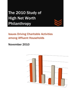 The 2010 Study of High Net Worth Philanthropy