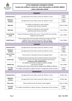 LITTLE HARWOOD CHILDREN`S CENTRE Contact