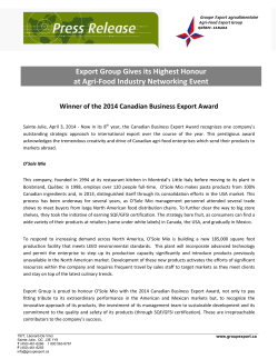 Export Group Gives its Highest Honour at Agri