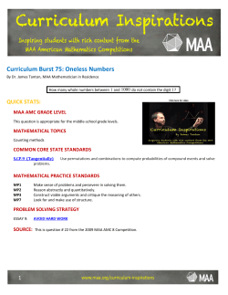 Oneless Numbers - Mathematical Association of America