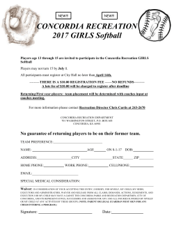 CONCORDIA RECREATION 2017 GIRLS Softball