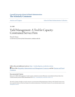 Yield Management: A Tool for Capacity